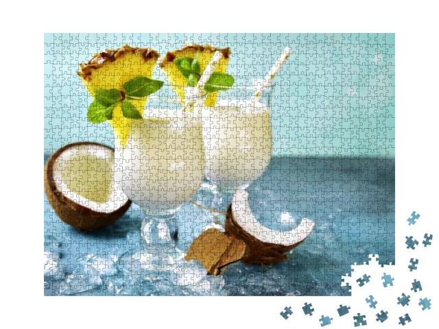 Puzzle 1000 Teile „Traditioneller karibischer Cocktail Pina Colada“