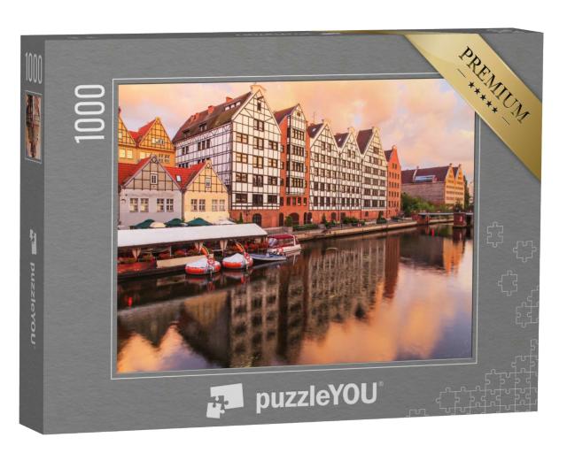 Puzzle 1000 Teile „Altstadt von Danzig mit dem Fluss Motlava, Polen“