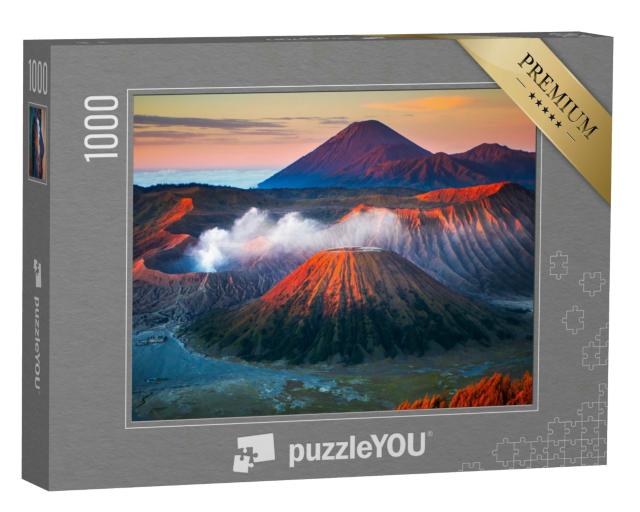 Puzzle 1000 Teile „Der Mount Bromo ist ein aktiver Vulkan und Teil des Tengger-Massivs in Indonesien“