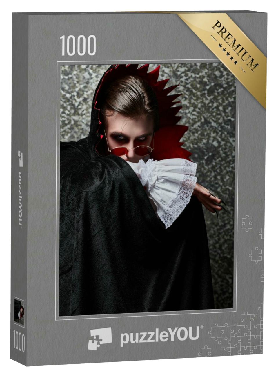 Puzzle 1000 Teile „Porträt eines vampirischen Aristokraten des 19. Jahrhunderts, Graf Dracula“