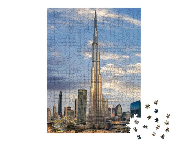 Puzzle 1000 Teile „Futuristische Skyline von Dubai, Downtown“