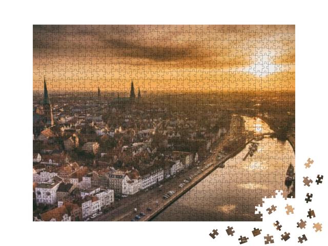 Puzzle 1000 Teile „Stadt Lübeck“