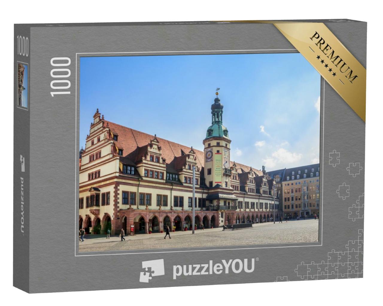 Puzzle 1000 Teile „Rathaus du Markt in Leipzig“