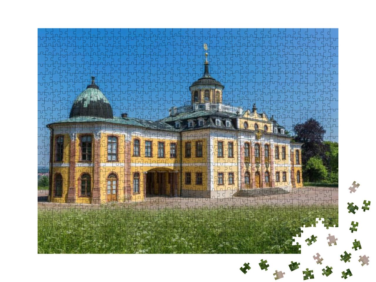 Puzzle 1000 Teile „Das barocke Schloss Belvedere in Weimar, Thüringen“
