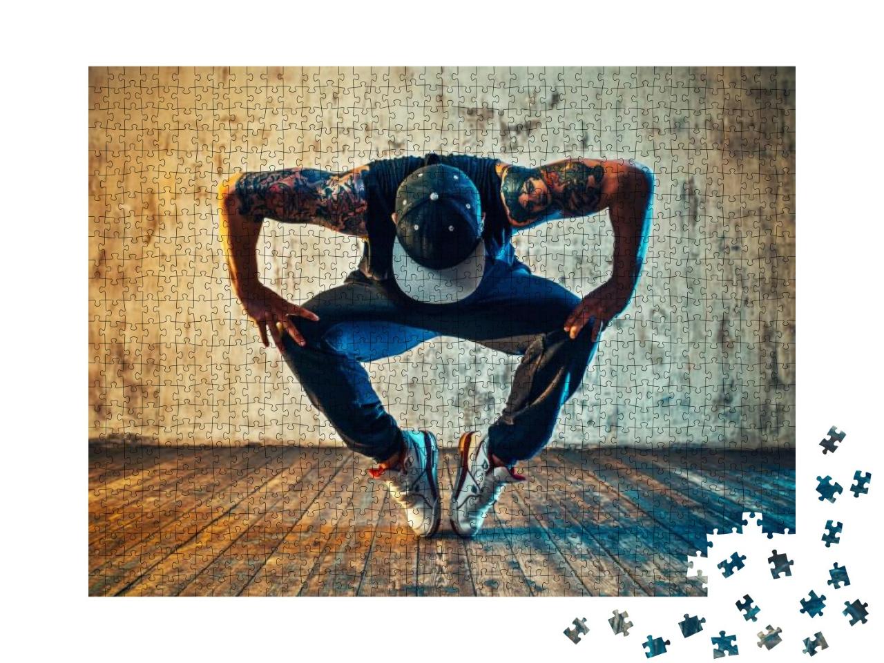 Puzzle 1000 Teile „Körperbeherrschung: Breakdance-Pose“