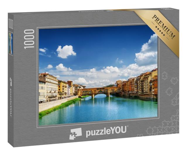 Puzzle 1000 Teile „Ponte Vecchio am Fluss Arno in Florenz, Toskana, Italien“