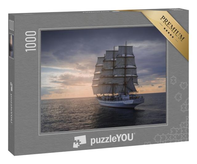Puzzle 1000 Teile „Historisches Segelschiff bei seiner Fahrt über das Meer“
