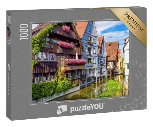 Puzzle 1000 Teile „Wunderschönes ales Fischerviertel von Ulm, Deutschland“