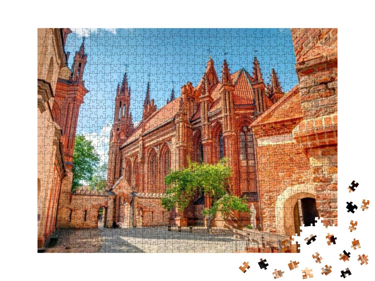 Puzzle 1000 Teile „St. Anna-Kirche, Altstadt von Vilnius, Litauen“