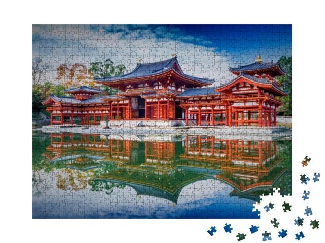 Puzzle 1000 Teile „UNESCO-Weltkulturerbe: Byodo-Tempel in Kyoto, Japan“