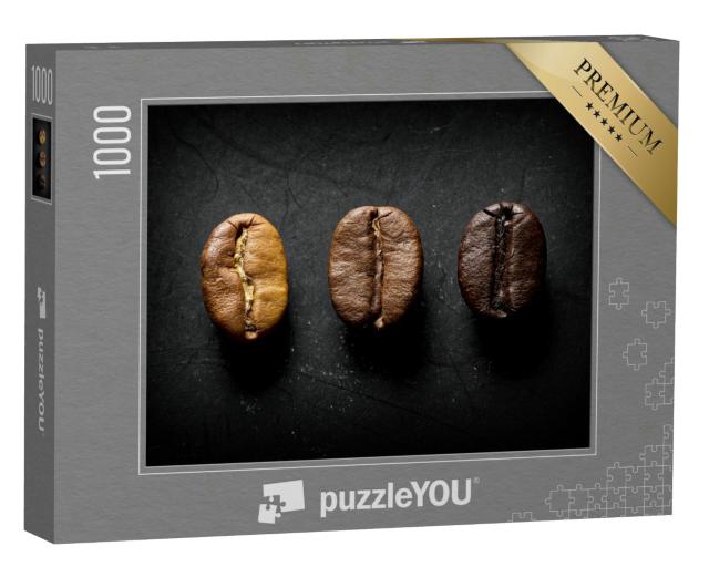 Puzzle 1000 Teile „Vergleich verschiedener Röstungen von Kaffeebohnen“