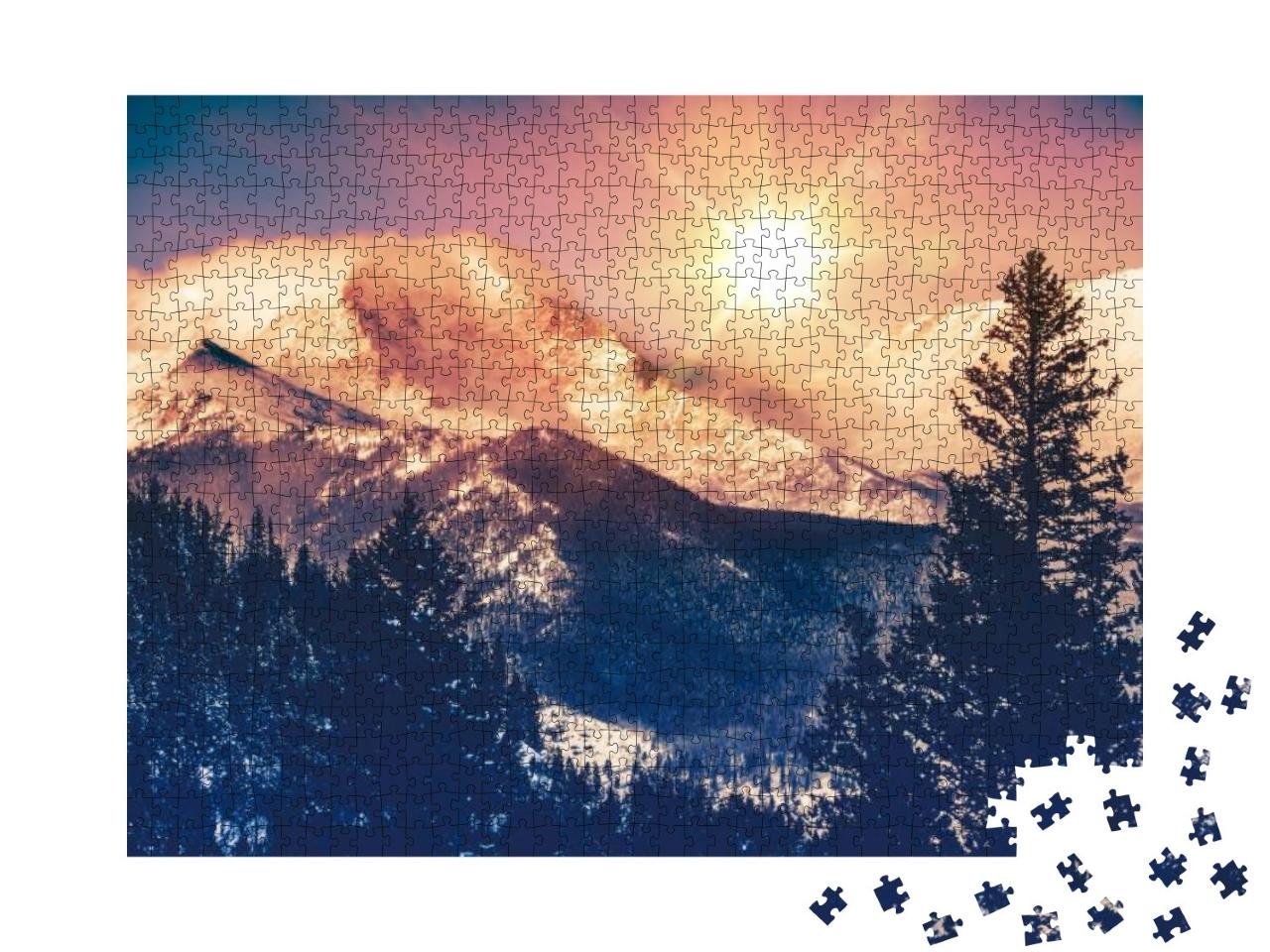 Puzzle 1000 Teile „Colorado Mountains Vista, Rocky Mountains“