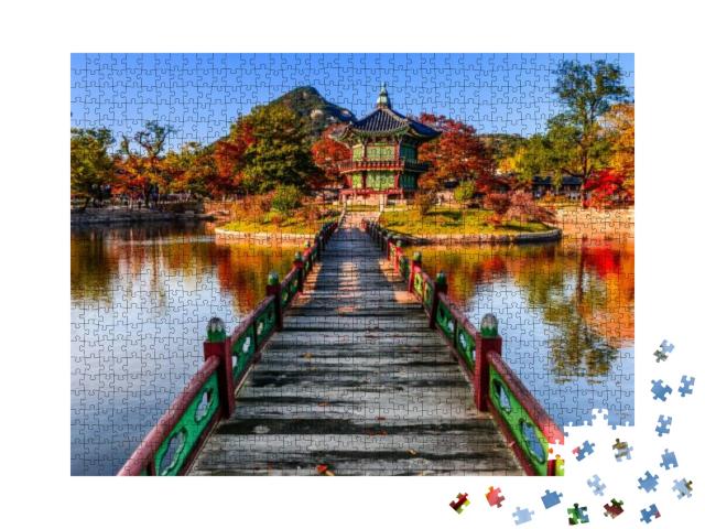 Puzzle 1000 Teile „Gyeongbokgung-Palast in Seoul, Korea“