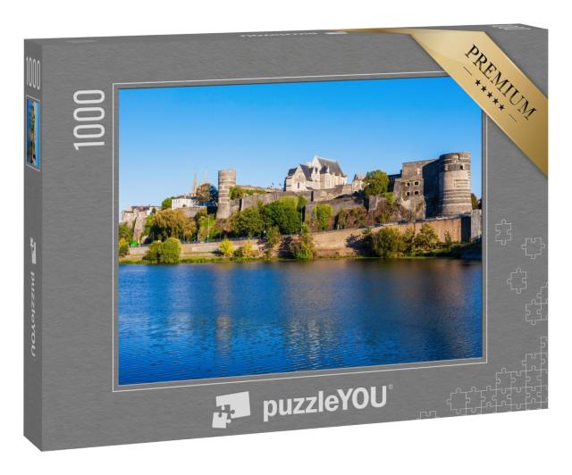 Puzzle 1000 Teile „Chateau Angers im Loiretal, Frankreichs“
