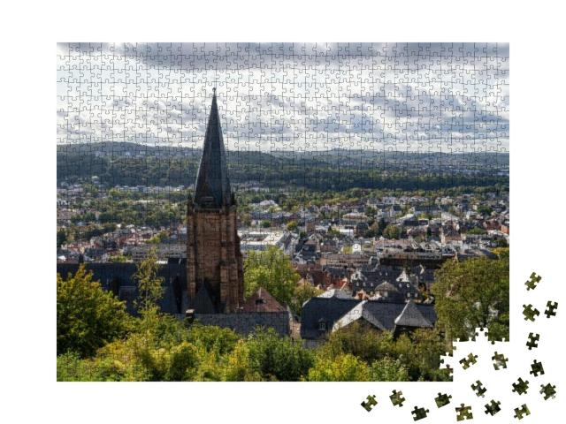 Puzzle 1000 Teile „Blick über Marburg“