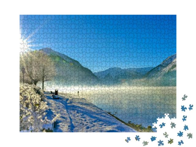 Puzzle 1000 Teile „Wunderschöner Achensee im Sonnenaufgang, Österreich“