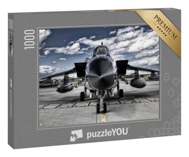 Puzzle 1000 Teile „Frontansicht eines Militärflugzeugs“