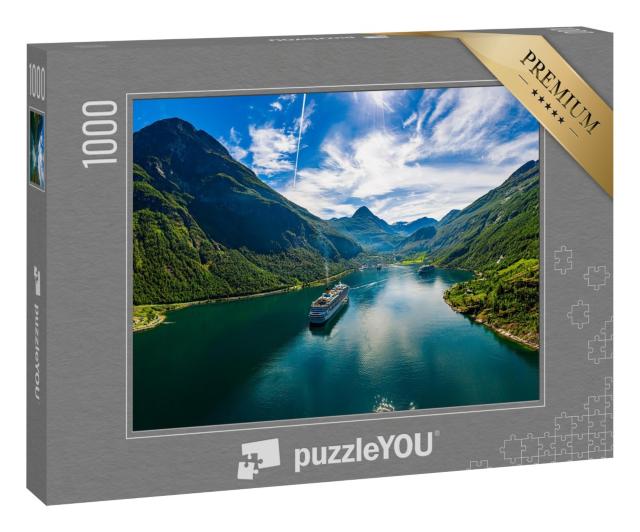 Puzzle 1000 Teile „Geirangerfjord, ein UNESCO-Welterbe in Norwegen“