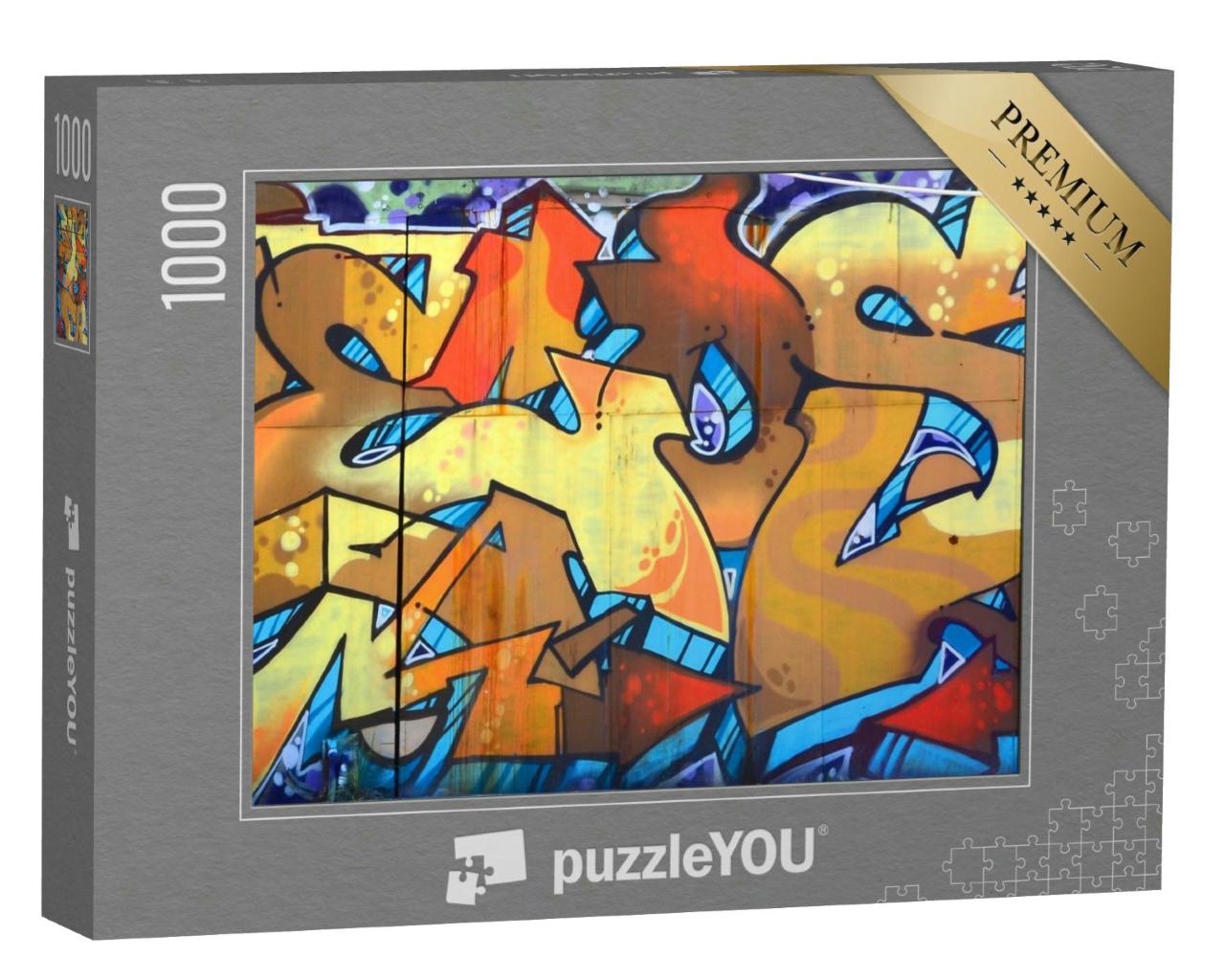 Puzzle 1000 Teile „Straßenkunst: . Abstraktes Graffiti-Gemälde“