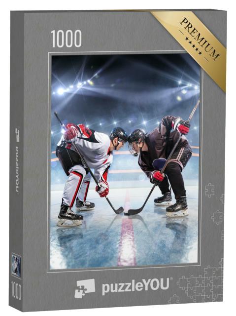 Puzzle 1000 Teile „Eishockeyspieler beginnt Spiel“