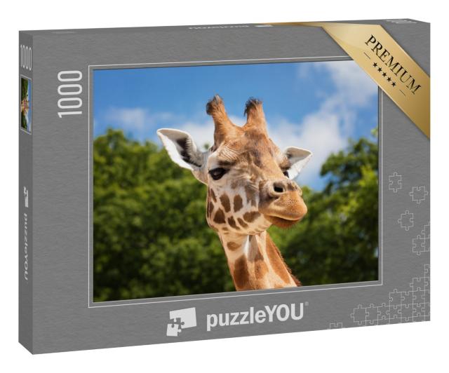 Puzzle 1000 Teile „Neugierige Giraffe“