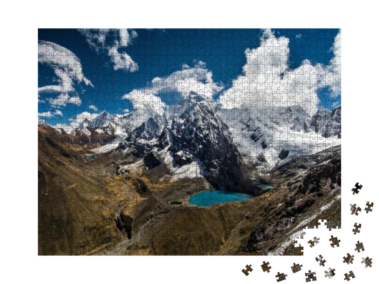 Puzzle 1000 Teile „Spektakuläres Hochgebirge, Cordillera Huayhuash, Anden, Peru“