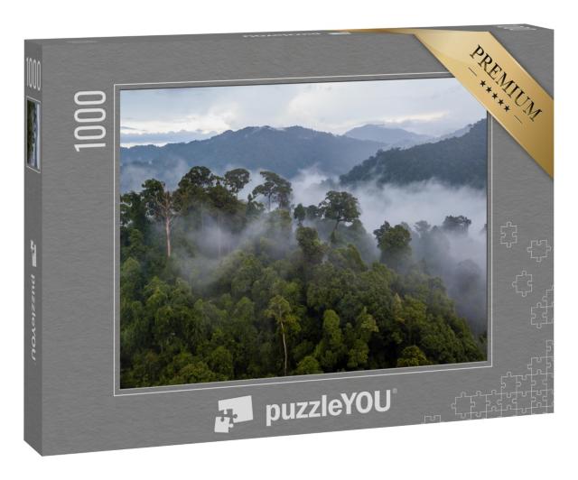 Puzzle 1000 Teile „Dunst über dem tropischen Regenwald nach einem Sturm“