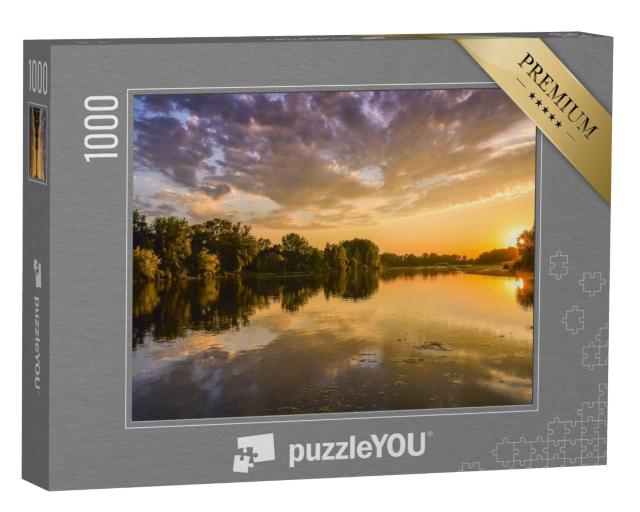 Puzzle 1000 Teile „Die Loire im Sonnenuntergang“