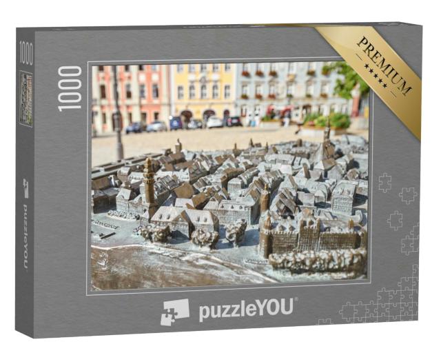 Puzzle 1000 Teile „Miniatur-Stadtbild von Bautzen auf dem Marktplatz von Bautzen, Deutschland“