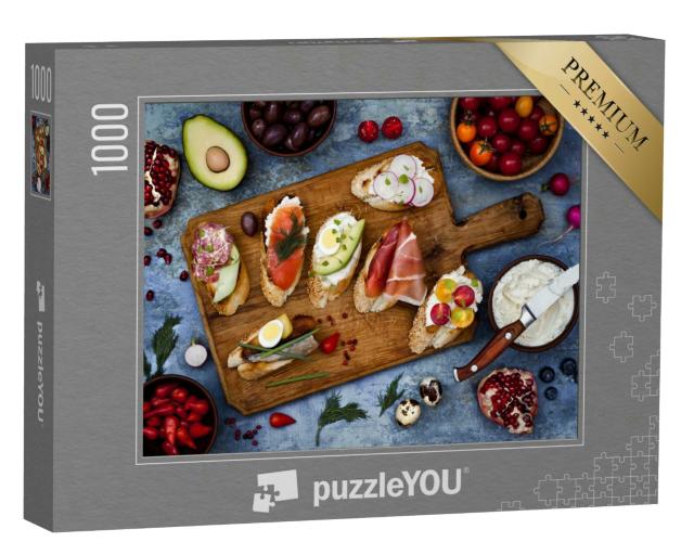 Puzzle 1000 Teile „Traditionelle spanische Tapas zum Mittag“