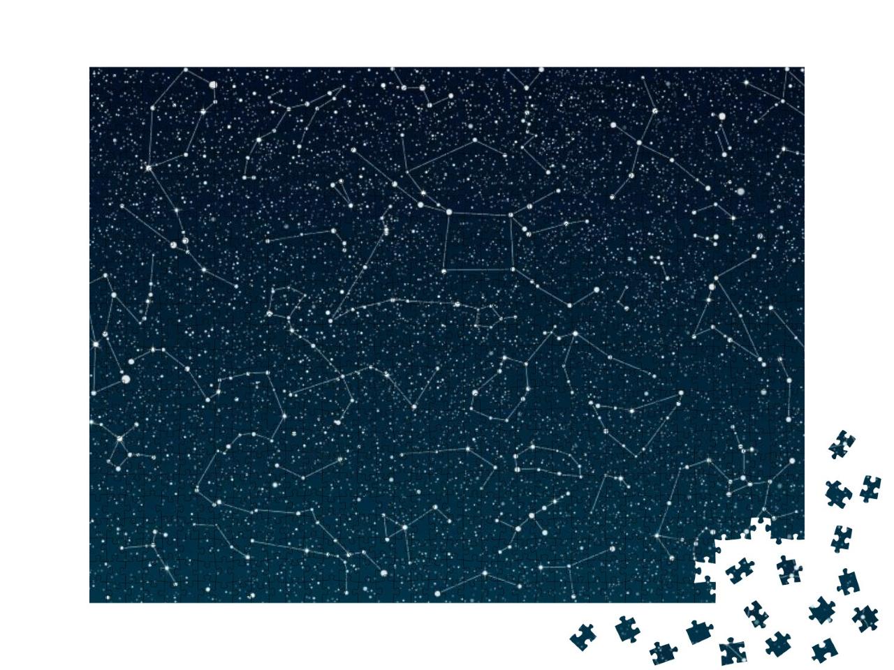 Puzzle 1000 Teile „Sterne am dunkelblauen Himmel“