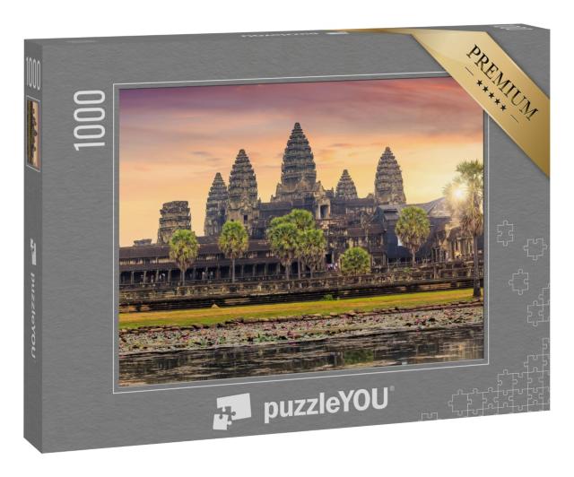 Puzzle 1000 Teile „Schöner Sonnenaufgang am Ankor Wat, Siem Reap, Kambodscha“