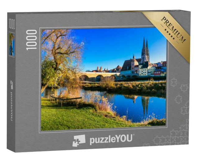 Puzzle 1000 Teile „Regensburg und Donau, Bayern“
