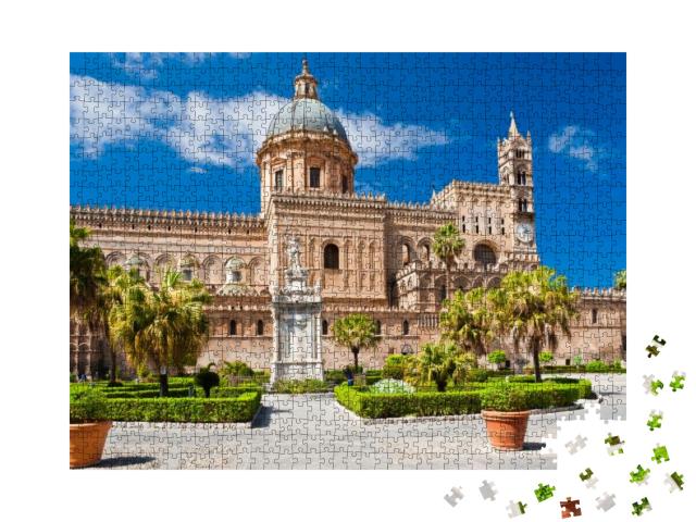 Puzzle 1000 Teile „Die beeindruckende Kathedrale von Palermo, erbaut 1185“