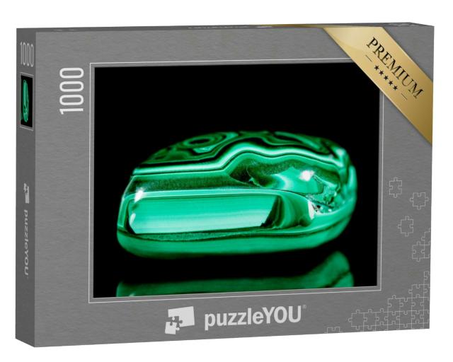 Puzzle 1000 Teile „Getrümmerter grüner Malachit-Mineralstein“