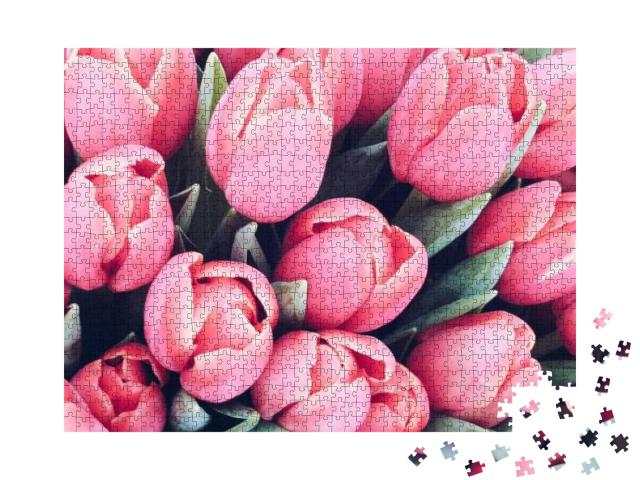 Puzzle 1000 Teile „Frühling: blumiger Tulpenstrauß“