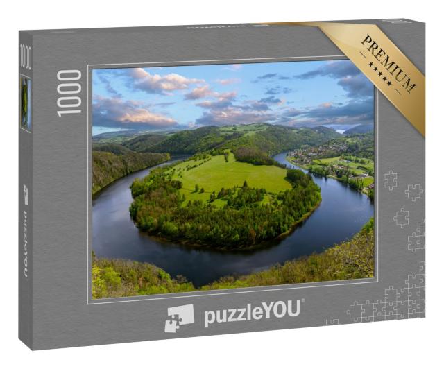 Puzzle 1000 Teile „Moldauschleife, Tschechische Republik“