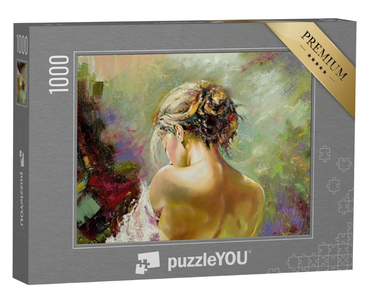 Puzzle 1000 Teile „Porträt: Rückenansicht einer Frau“