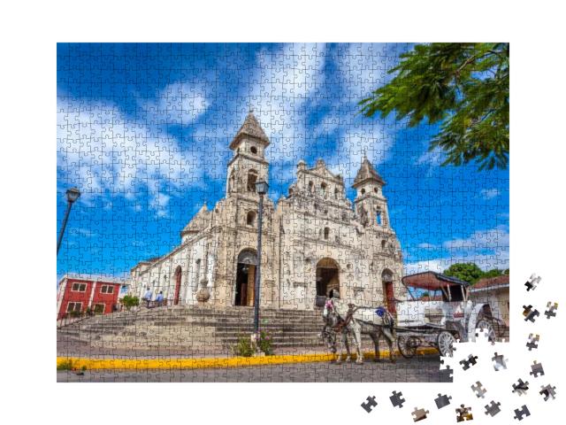 Puzzle 1000 Teile „Guadalupe-Kirche in Granada, Nicaragua“