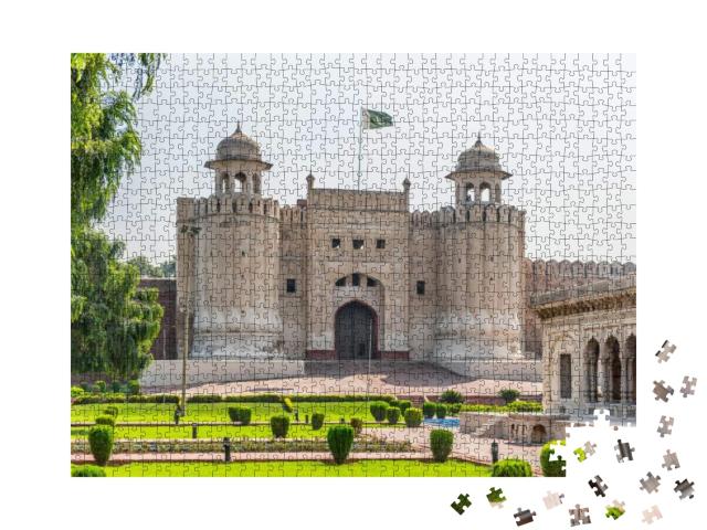 Puzzle 1000 Teile „Panorama des majestätischen Lahore Fort, Pakistan“