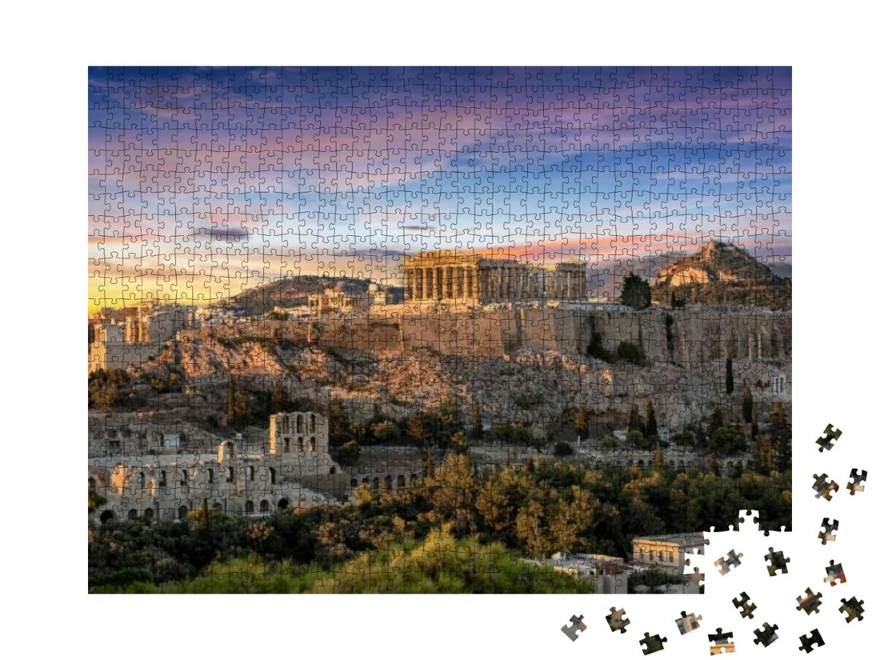 Puzzle 1000 Teile „Parthenon-Tempel auf der Akropolis von Athen, Griechenland“