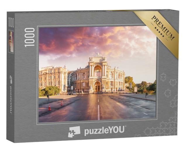 Puzzle 1000 Teile „Panorama von Odessa mit Oper und Theater, Ukraine“