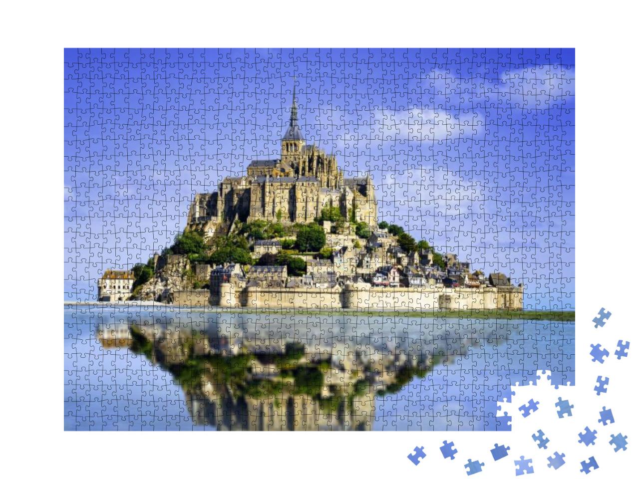 Puzzle 1000 Teile „Die felsige Insel: Mont saint Michel, Normandie, Frankreich“
