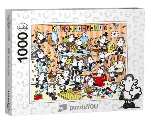 Puzzle 1000 Teile „sheepworld Cupcake-Party“