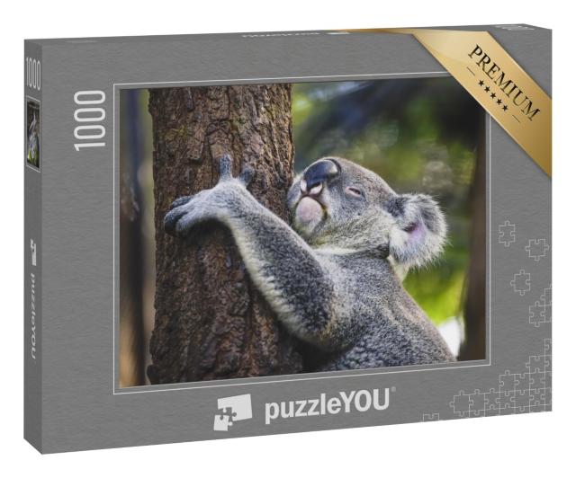 Puzzle 1000 Teile „Müder Koala am Baum“