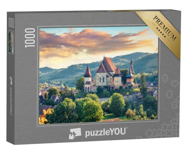 Puzzle 1000 Teile „Kirchenburg von Birthälm, UNESCO-Weltkulturerbe, Rumänien“
