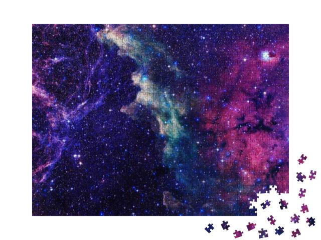Puzzle 1000 Teile „Universum mit Sternen und Galaxien im Weltraum“