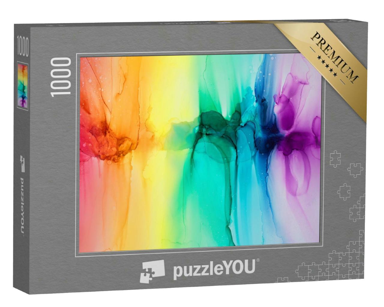 Puzzle 1000 Teile „Abstrakte Regenbogen: bunter Hintergrund“