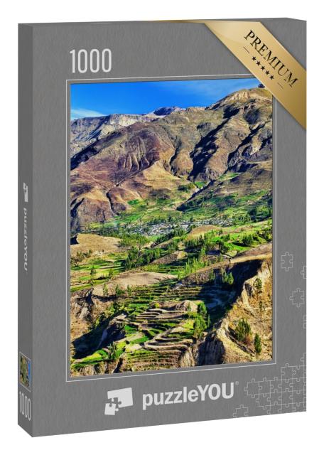 Puzzle 1000 Teile „Stufenterrassen im Colca Canyon in Peru, 3.270 Meter tief“