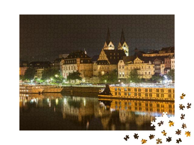 Puzzle 1000 Teile „Koblenz am Rhein bei Nacht“